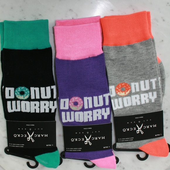 Marc Ecko Other - Marc ECKO Cut and Sew Socks Donut Worry 3 Pairs